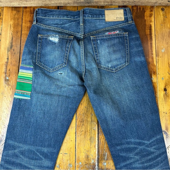 Polo Ralph Lauren PRL Avery Patchwork Pattern Boyfriend Jean Size 25 - Picture 6 of 10